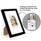 Americanflat 4x6 Instant Photo Frame - Displays 2.1x3.4 Instax Photo with Mat or 4x6 without Mat - Polaroid Photo Frames - Shatter Resistant Glass - Hanging Hardware with Easel - Black